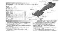 Защита РК АвтоБроня для Great Wall Hover 2005-2010 (устанавл-ся совместно с 111.02002.2), штампованная, сталь 1.8 мм, с крепежом, 111.02006.1