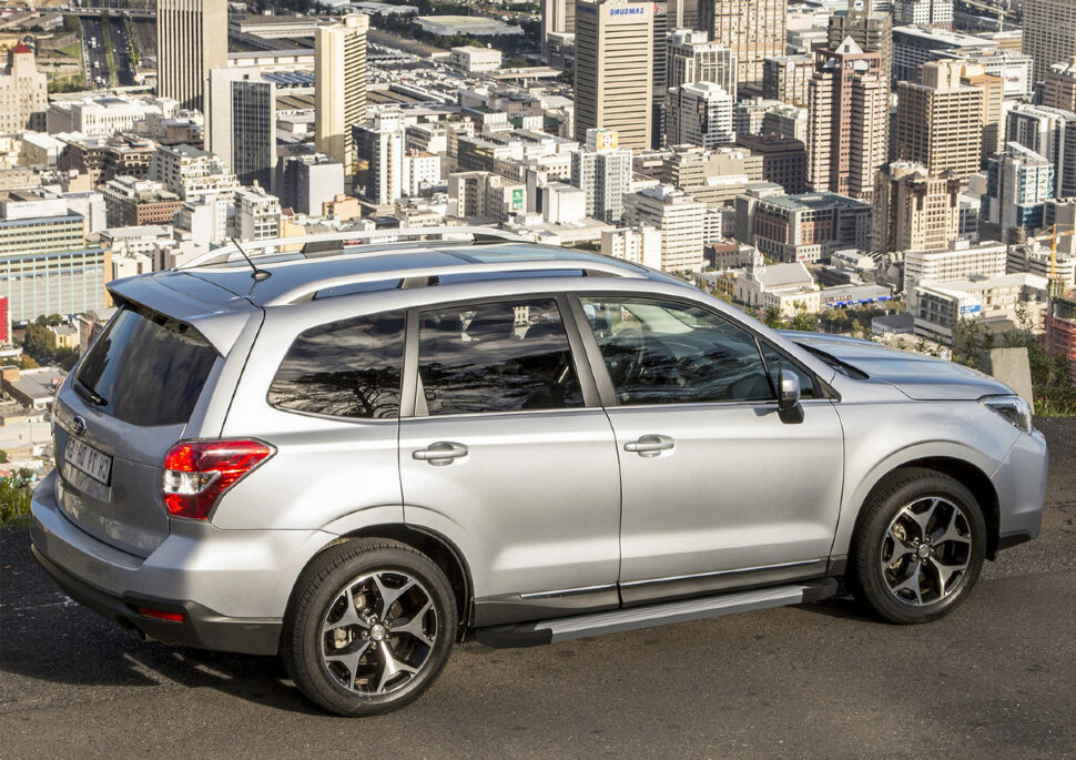 Пороги площадки (подножки) "Silver" Rival для Subaru Forester IV 2012-2018, 173 см, 2 шт., алюминий, F173AL.5401.1 купить недорого