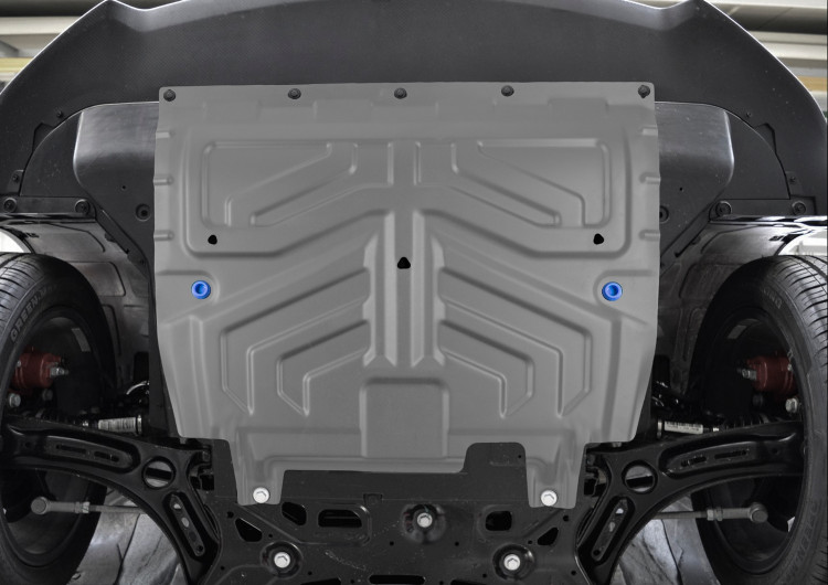 Защита картера и КПП Rival для Geely Cityray РКПП FWD (V - 1.5) 2024-н.в., штампованная, алюминий 3 мм, с крепежом, 333.1922.1