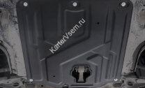 Защита картера и КПП АвтоБроня для Kia Ceed III рестайлинг универсал, хэтчбек 2021-н.в., штампованная, сталь 1.5 мм, с крепежом, 111.02382.1