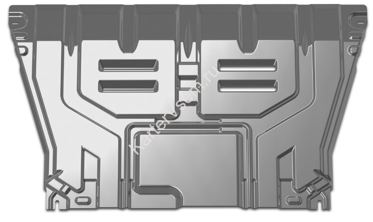 Защита картера и КПП АвтоБроня для Kia Soul III 2019-н.в., штампованная, алюминий 3 мм, с крепежом, 333.02850.1