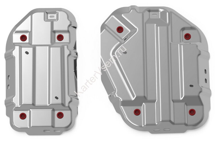 Защита топливного бака АвтоБроня для Lexus NX 250 2021-н.в., алюминий 3 мм, с крепежом, штампованная, 2 части 333.09535.1