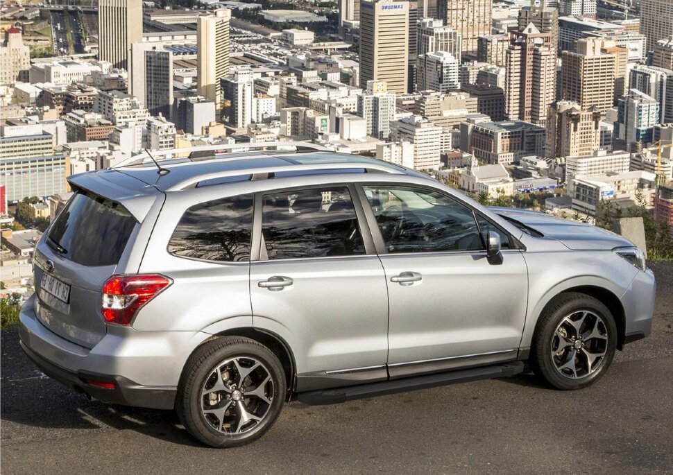 Пороги площадки (подножки) "Black" Rival для Subaru Forester IV 2012-2018, 173 см, 2 шт., алюминий, F173ALB.5401.1 купить недорого