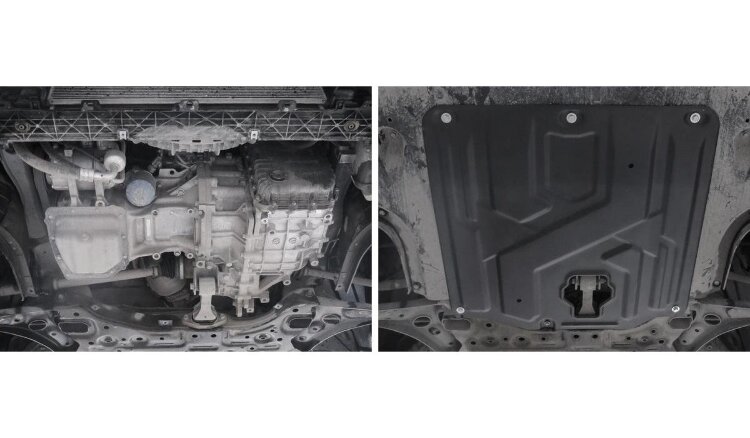 Защита картера и КПП Rival для Hyundai i30 III рестайлинг 2020-н.в., сталь 1.5 мм, с крепежом, штампованная, 111.2382.1