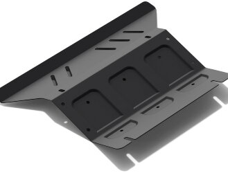 Защита радиатора АвтоБроня для Toyota Hilux VII 2005-2015, штампованная, сталь 1.8 мм, с крепежом, 111.05744.1