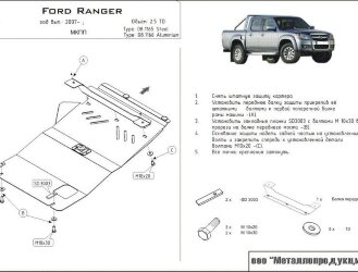 Защита картера для Ford Ranger арт.08.1165