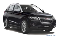 Пороги на автомобиль (подножки) "Premium-Black" Rival для Haval H2 2014-2020, 173 см, 2 шт., алюминий, A173ALB.9401.1