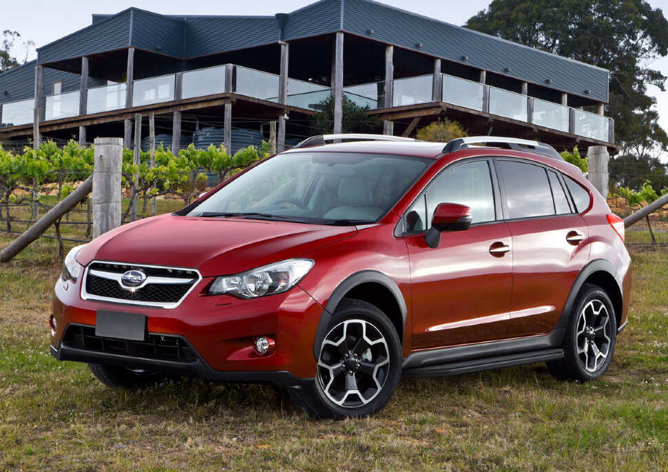 Пороги площадки (подножки) "Premium-Black" Rival для Subaru XV I 2011-2016, 173 см, 2 шт., алюминий, A173ALB.5402.1 купить недорого
