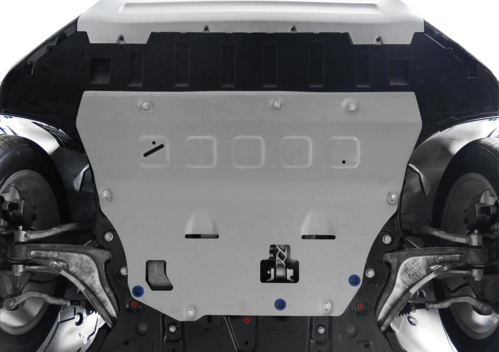 Защита картера и КПП Rival для Lynk & Co 09 4WD (V - 2.0) 2023-н.в., штампованная, алюминий 3 мм, с крепежом, 333.5912.1