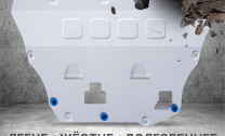 Защита картера и КПП Rival для Lynk & Co 09 4WD (V - 2.0) 2023-н.в., штампованная, алюминий 3 мм, с крепежом, 333.5912.1