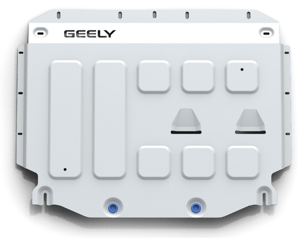 Защита картера и КПП Rival для Geely Tugella 2020-н.в., штампованная, алюминий 3 мм, с крепежом, 333.1923.1