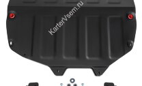 Защита картера и КПП АвтоБроня (увеличенная) для Chery Tiggo 7 2019-2020, сталь 1.5 мм, с крепежом, штампованная, 111.00920.1