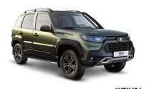 Пороги на автомобиль (подножки) "Premium" Rival для Lada Niva Travel 2021-н.в., 160 см, 2 шт., алюминий, A160ALP.6006.1
