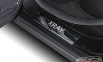 Накладки на пороги AutoMax для Lada Xray Cross 2018-н.в., нерж. сталь, с надписью, 4 шт., AMLAXRA01