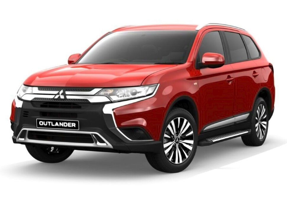 Пороги площадки (подножки) "Style" AutoMax для Mitsubishi Outlander III 2012-2018 2018-н.в., 180 см, 2 шт., алюминий, AMS.D180S.4002.1 купить недорого