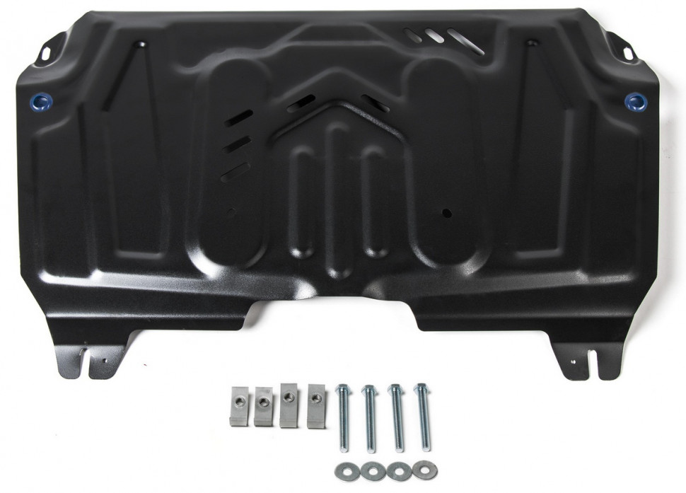 Защита картера и КПП Rival (увеличенная) для Toyota Highlander U40, U50 2010-2020, сталь 1.8 мм, с крепежом, штампованная, 111.5781.1