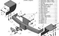 ТСУ (Фаркоп) для Tank 500 I (2023 - н.в.) и Haval H5 I (2020-2021)  арт.T201-F