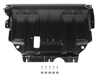Защита картера и КПП AutoMax для Skoda Superb III поколение 2015-2019, сталь 1.4 мм, с крепежом, штампованная, AM.5128.2