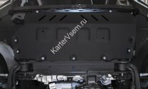 Защита радиатора Rival (черная) для Mercedes-Benz G-klasse W464 2018-н.в., штампованная, алюминий 4 мм, без крепежа, 3.3951.1