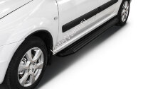 Пороги на автомобиль "Premium-Black" Rival для Lada Largus универсал 2012-2021, 193 см, 2 шт., алюминий, A193ALB.6001.2