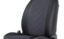 Авточехлы Rival Ромб (зад. спинка 40/60) для сидений Volkswagen Polo V седан 2010-2020, алькантара/эко-кожа, черные, SC.5801.4