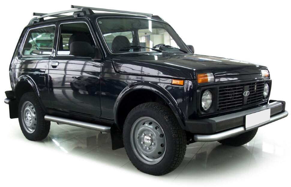 Защита порогов d57 Rival для ВАЗ 2121 (4x4) 3-дв. 1977-2019 2019-н.в., нерж. сталь, 2 шт., R.6002.003 купить недорого