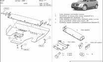 Защита картера Subaru Tribeca двигатель 3  (2005-2014)  арт: 22.0784