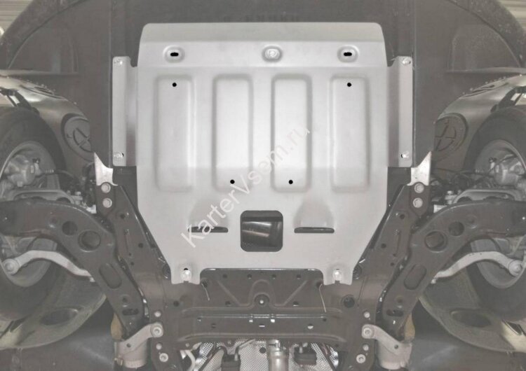 Защита картера и КПП Rival для Mini Hatch III (Cooper) 2013-2018 2018-н.в., штампованная, алюминий 4 мм, с крепежом, 333.8205.1