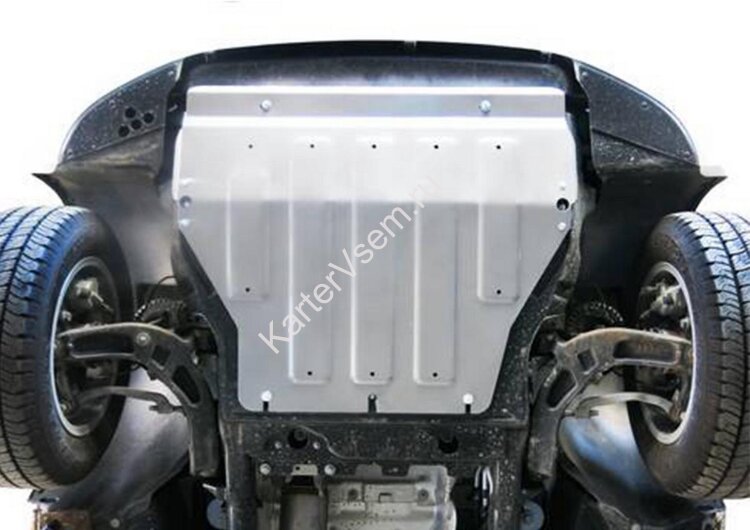 Защита картера и КПП Rival для Volkswagen Caravelle T5, T6 2003-2019, штампованная, алюминий 6 мм, с крепежом, 2333.5806.1.6
