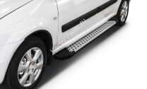 Пороги на автомобиль "Bmw-Style круг" Rival для Lada Largus универсал 2012-2021, 193 см, 2 шт., алюминий, D193AL.6001.2