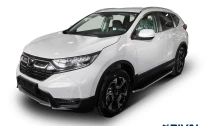 Пороги на автомобиль (подножки) "Premium" Rival для Honda CR-V V 2017-н.в., 173 см, 2 шт., алюминий, A173ALP.2103.1
