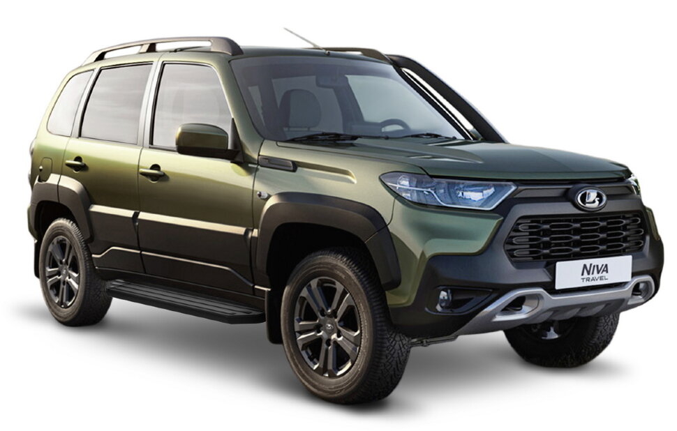 Пороги площадки (подножки) "Premium-Black" Rival для Lada Niva Travel 2021-н.в., 160 см, 2 шт., алюминий, A160ALB.6006.1 купить недорого
