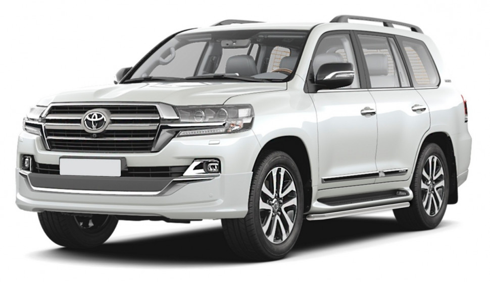 Защита штатных порогов d42 Rival для Toyota Land Cruiser 200 рестайлинг 2012-2015, нерж. сталь, 2 шт., R.5713.014 с доставкой по всей России
