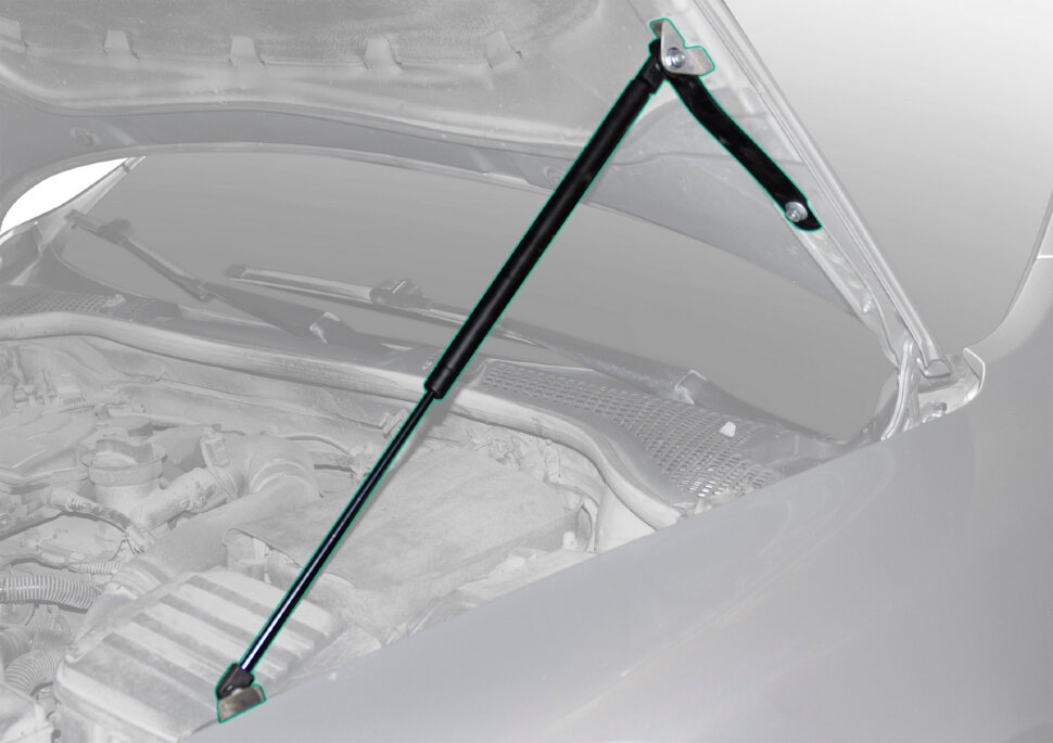 Газовый упор капота Pneumatic для Skoda Octavia A5 2004-2013, 1 шт., KU-SK-OKII-00