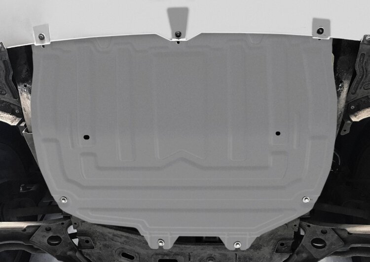 Защита картера и КПП Rival (увеличенная) для Chery Tiggo 4 I поколение рестайлинг 2019-н.в., алюминий 3 мм, с крепежом, штампованная, 333.0920.2
