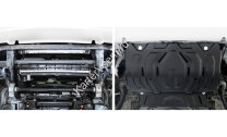 Защита радиатора АвтоБроня для Fiat Fullback 2016-н.в., штампованная, сталь 1.8 мм, с крепежом, 111.04046.2