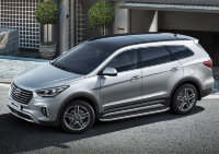Пороги площадки (подножки) "Premium" Rival для Hyundai Grand Santa Fe 2013-2018, 180 см, 2 шт., алюминий, A180ALP.2306.2