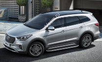 Пороги площадки (подножки) "Premium" Rival для Hyundai Grand Santa Fe 2013-2018, 180 см, 2 шт., алюминий, A180ALP.2306.2 купить недорого