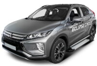 Пороги на автомобиль "Silver" Rival для Mitsubishi Eclipse Cross 2018-2021, 180 см, 2 шт., алюминий, F180AL.4007.1