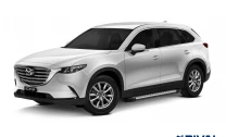 Пороги на автомобиль (подножки) "Bmw-Style круг" Rival для Mazda CX-9 II 2016-н.в., 193 см, 2 шт., алюминий, D193AL.3803.2