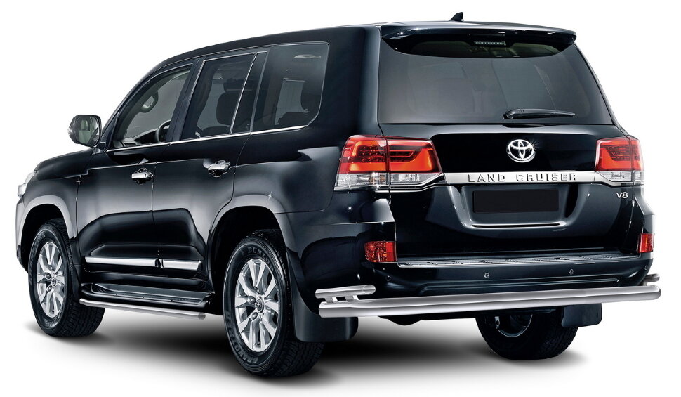 Защита штатных порогов d42 Rival для Toyota Land Cruiser 200 рестайлинг (искл. Executive Lounge и TRD) 2015-2018, нерж. сталь, 2 шт., R.5713.014 купить недорого
