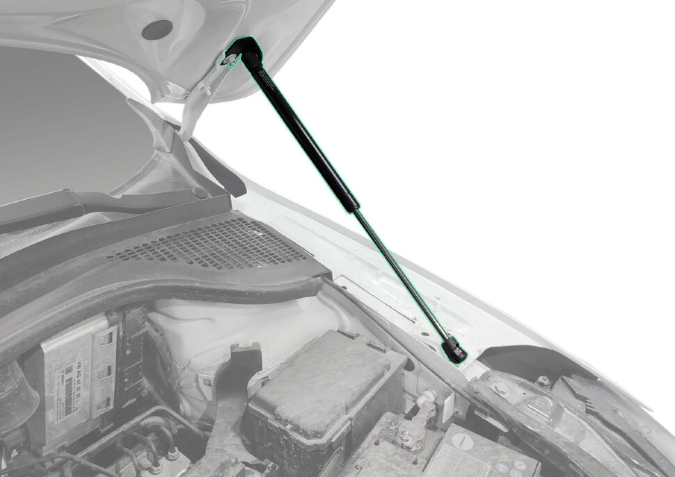Газовые упоры капота Pneumatic для Skoda Rapid I, II 2013-2020 2020-н.в., 2 шт., KU-SK-RP00-02