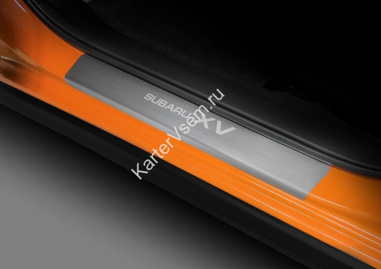 Накладки на пороги Rival для Subaru XV II 2017-н.в., нерж. сталь, с надписью, 4 шт., NP.5401.3 с доставкой по всей России