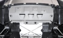 Защита радиатора Rival для Rolls-Royce Cullinan 2018-н.в., штампованная, алюминий 4 мм, с крепежом, 333.2501.1