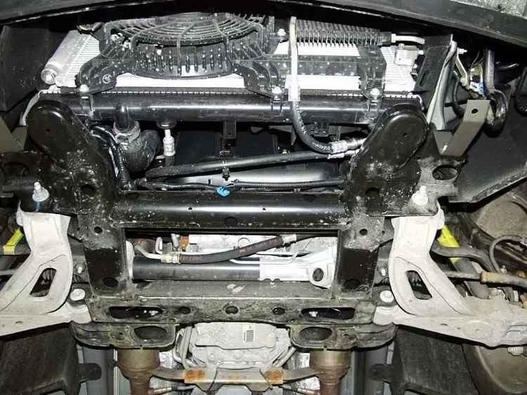 Защита картера Cadillac CTS двигатель 3,2; 3,6  (2002-2007)  арт: 04.0561