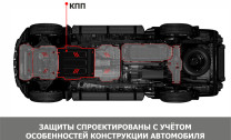 Защита КПП АвтоБроня для Audi A4 B6 (V - 1.6; 1.8; 1.9D; 2.0) 2000-2006, штампованная, сталь 1.8 мм, с крепежом, 111.05814.1