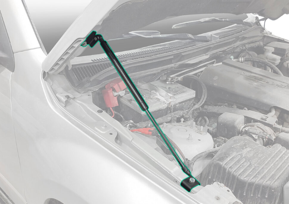 Газовые упоры капота Pneumatic для Suzuki Grand Vitara III 2005-2015, 2 шт., KU-SZ-GV00-00
