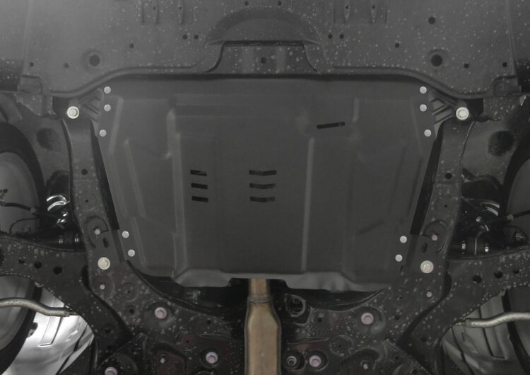 Защита картера и КПП Rival для Lexus RX 200t/350/450h 2015-н.в., сталь 1.5 мм, с крепежом, штампованная, 111.9519.1
