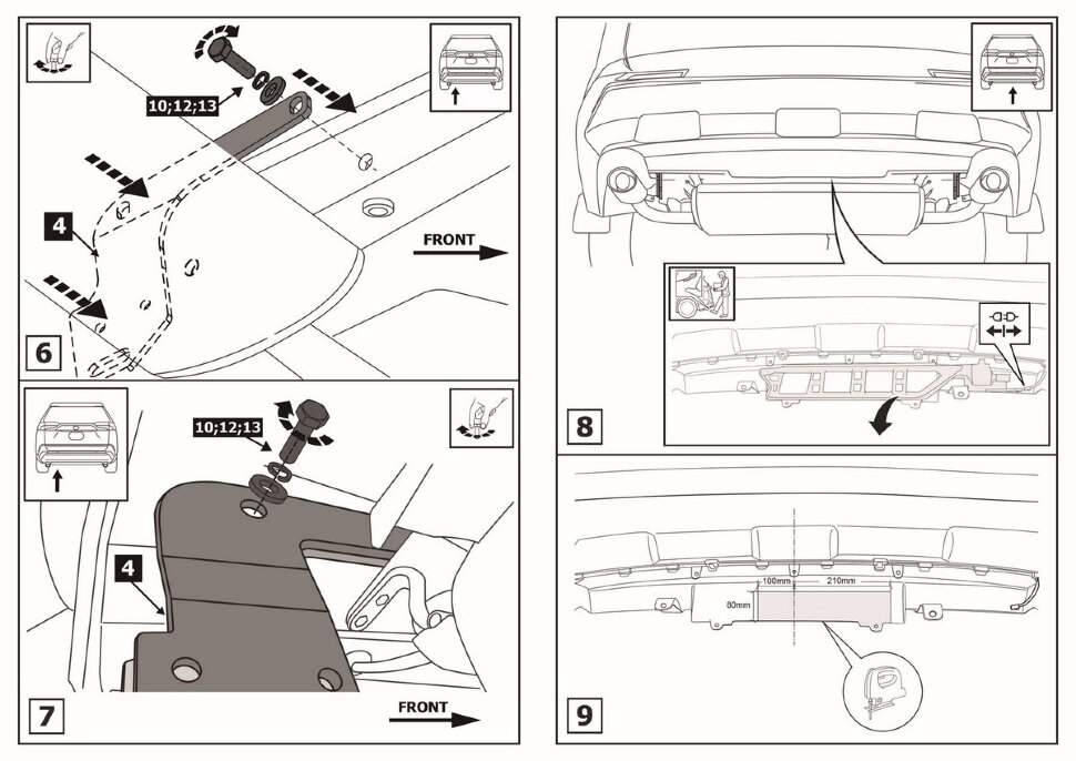 Фаркоп Toyota RAV4 шар VM (ТСУ) арт. F.5717.003