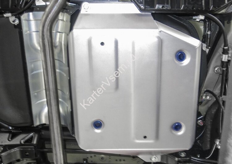 Защита топливного бака Rival для Mitsubishi ASX FWD 2010-2020 2020-н.в., штампованная, алюминий 3 мм, с крепежом, 333.4053.1